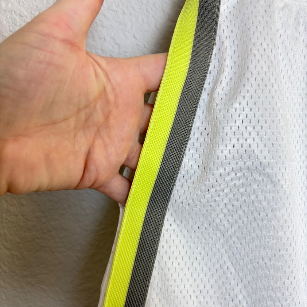 Free People FP Movement When In Venice Mesh Basketball Shorts White Neon XS - Picture 7 of 10
